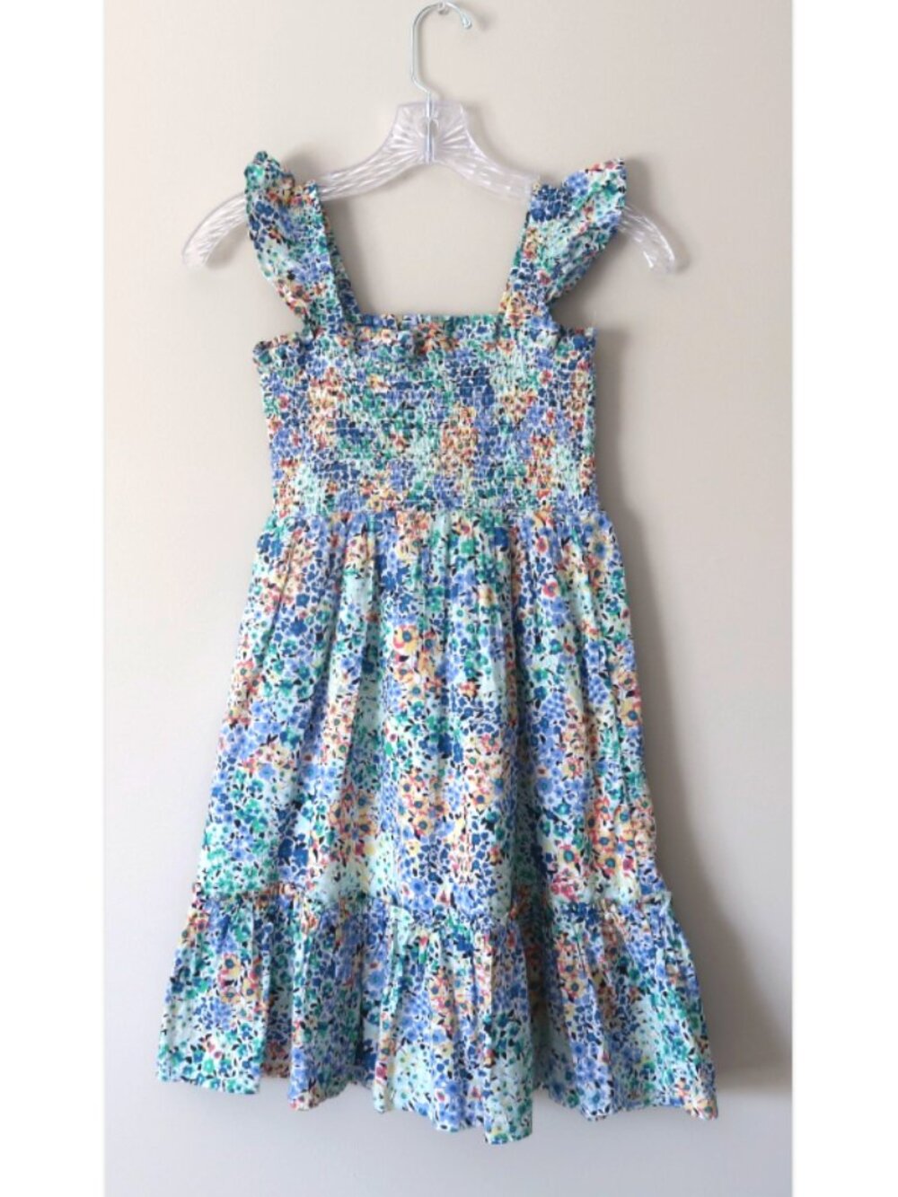 Crewcuts J. Crew Smocked Girls Dress Floral Preppy Garden Party - Size 8